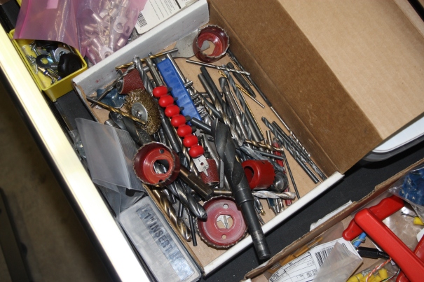 An unorganized tool chest adds unnecessary time to a project.